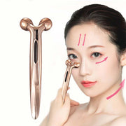 3D face-lifting device manual roller massager for firming and sculpting facial skin.