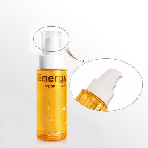 Snail Mucin Energy Repair serum bottle with pump dispenser for skin hydration and repair