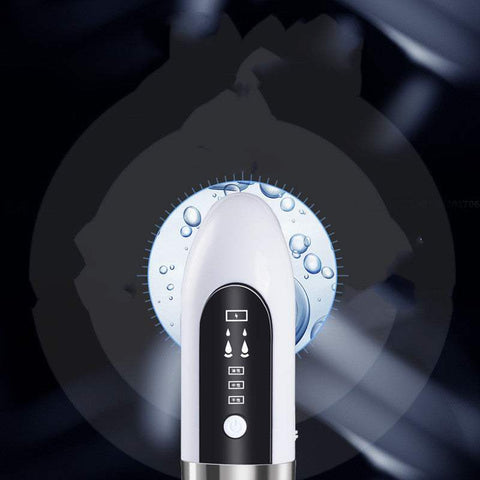Electric Vacuum Blackhead Acne pore cleaner device with digital display and water drop icons