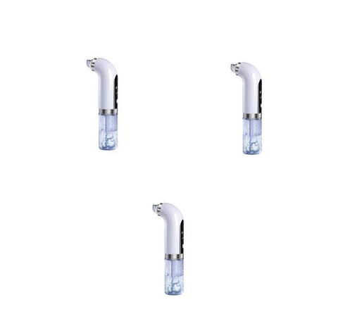 Electric Vacuum Blackhead Acne pore cleaner device with ergonomic design and transparent suction heads