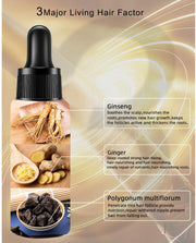 Hair Growth Oil with ginseng, ginger, and polygonum multiflorum for stronger, thicker hair and scalp nourishment
