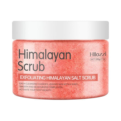 Himalayan Salt Body Scrub cream jar for exfoliating and moisturizing skin, 200g container