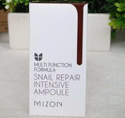 MIZON Snail Ampoules box for skin repair and hydration with snail mucin extract