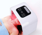 7 Colors PDF Led Light Therapy mask emitting red light for skin rejuvenation and anti-aging treatment