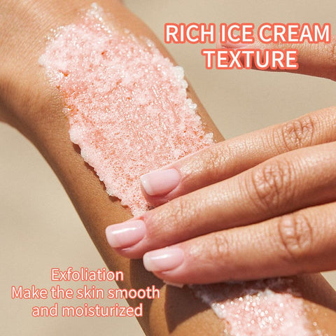 Himalayan Salt Body Scrub exfoliating cream with rich texture nourishing and smoothing skin