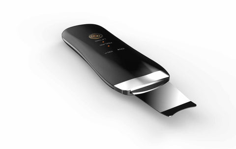 Electric Ultrasonic Skin Scrubber facial cleansing spatula with USB charging and ergonomic design for deep pore cleansing and skin rejuvenation