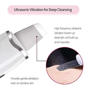 3-in-1 Ultrasonic Facial Spatula electric skin scrubber for deep cleansing and gentle exfoliation on sensitive skin