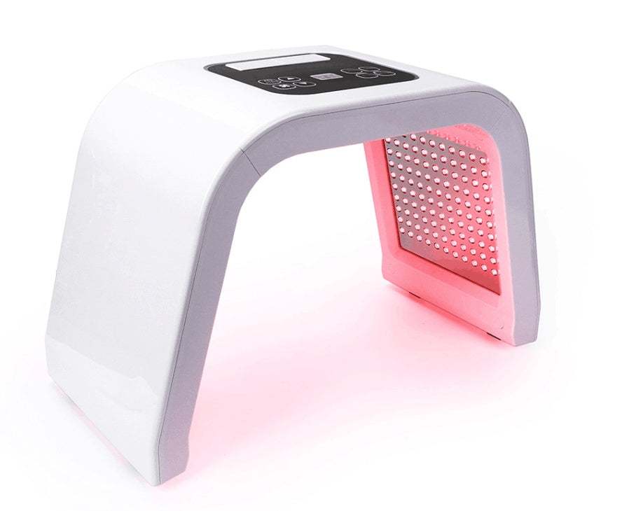 7 Colors PDF Led Light Therapy device emitting red light for skin rejuvenation and anti-wrinkle treatment