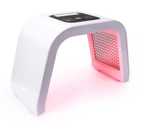 7 Colors PDF Led Light Therapy device emitting red light for skin rejuvenation and anti-wrinkle treatment