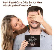 Beard Growth Kit for men hair enhancer and mustache grooming gift set