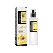 OUHOE Advanced Snail 96 Mucin Power Essence serum bottle with packaging for skin hydration and wrinkle reduction