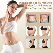 Upgrade 5-In-1 Body Sculptor for cellulite reduction, skin tightening, and body contouring with before and after results on stomach, arms, and legs