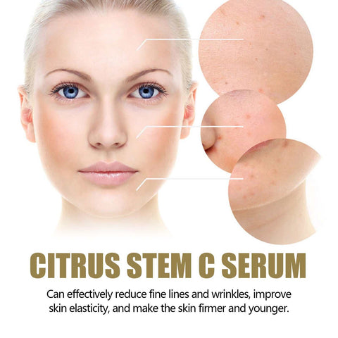 Hoygi Citrus Stem C Serum reduces wrinkles, improves skin elasticity, firms and lifts skin for a youthful look.