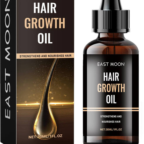 East Moon Hair Growth Oil bottle and packaging for stronger, nourished hair, 30ml