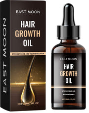 East Moon Hair Growth Oil bottle and packaging for strengthening and nourishing hair, 30ml