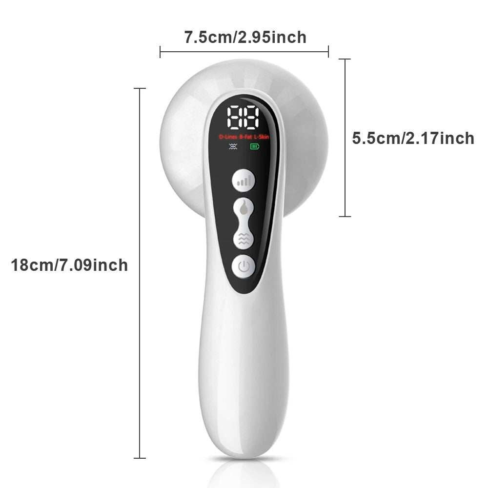 Upgrade 5-In-1 Body Sculptor massager with digital display and ergonomic handle for body contouring and cellulite reduction.