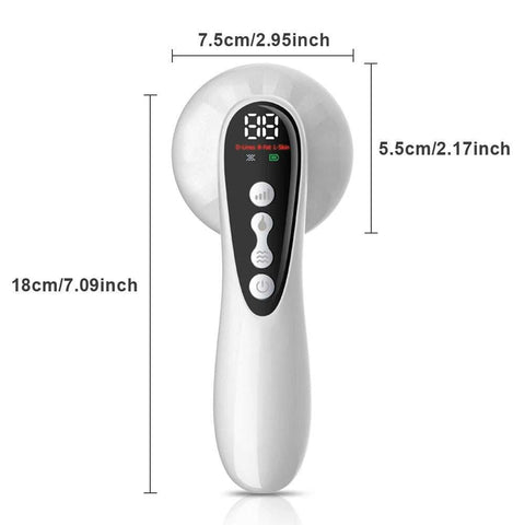 Upgrade 5-In-1 Body Sculptor massager with digital display and ergonomic handle for body contouring and cellulite reduction.