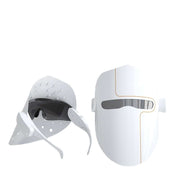 White light LED facial mask instrument for skin rejuvenation and hydration enhancement