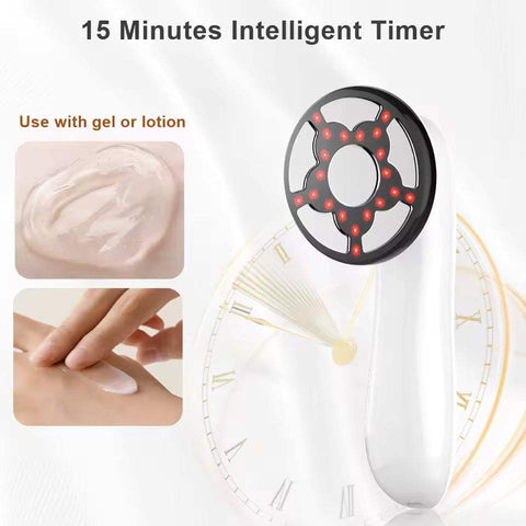 Upgrade 5-In-1 Body Sculptor massager with 15-minute intelligent timer for cellulite reduction and skin tightening using gel or lotion